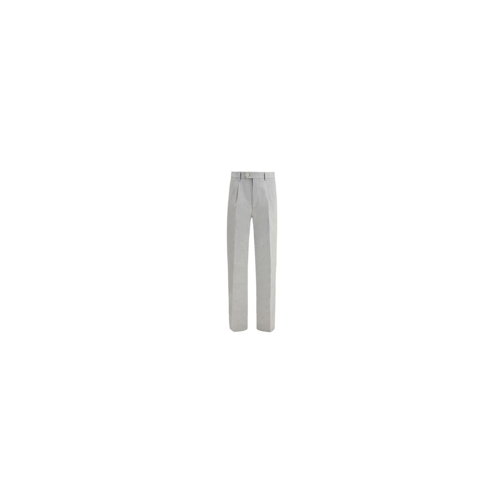 Gray Wool Casual Pants - ventzia