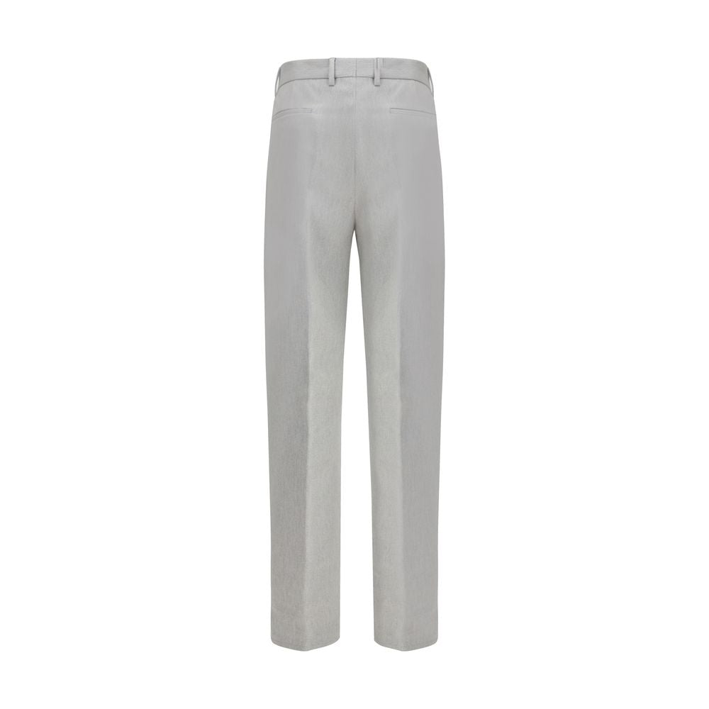 Gray Wool Casual Pants - ventzia