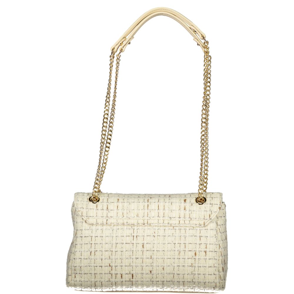 Bianco Polyurethane Women Shoulder Bag - ventzia