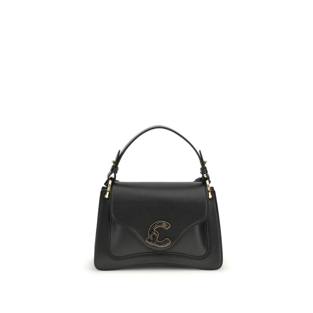 Black Calf Leather Bos Taurus Shoulder Bag - ventzia