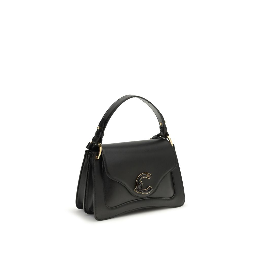 Black Calf Leather Bos Taurus Shoulder Bag - ventzia