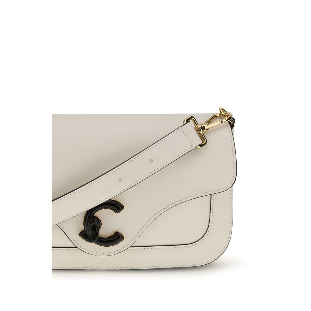 White Calf Leather Bos Taurus Shoulder Bag - ventzia