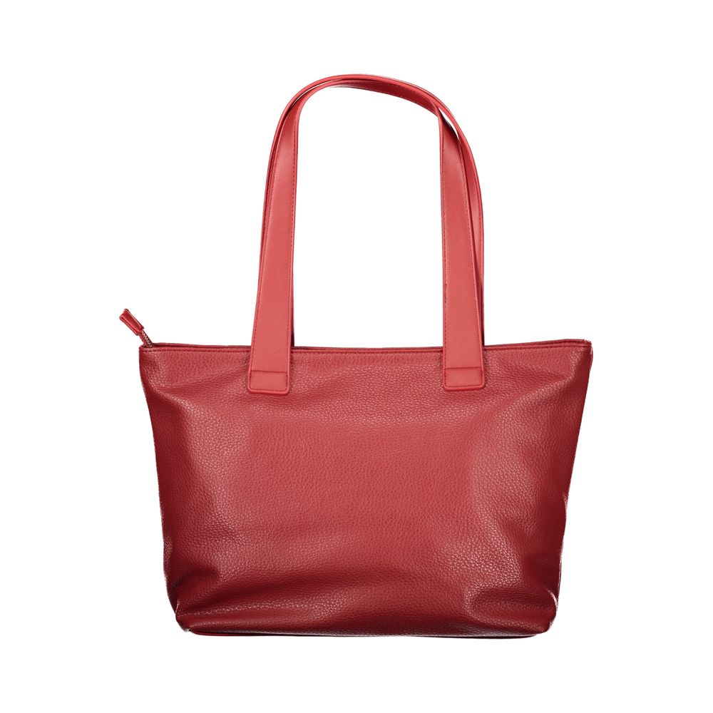 Rosso Polyurethane Woman Shoulder Bag - ventzia