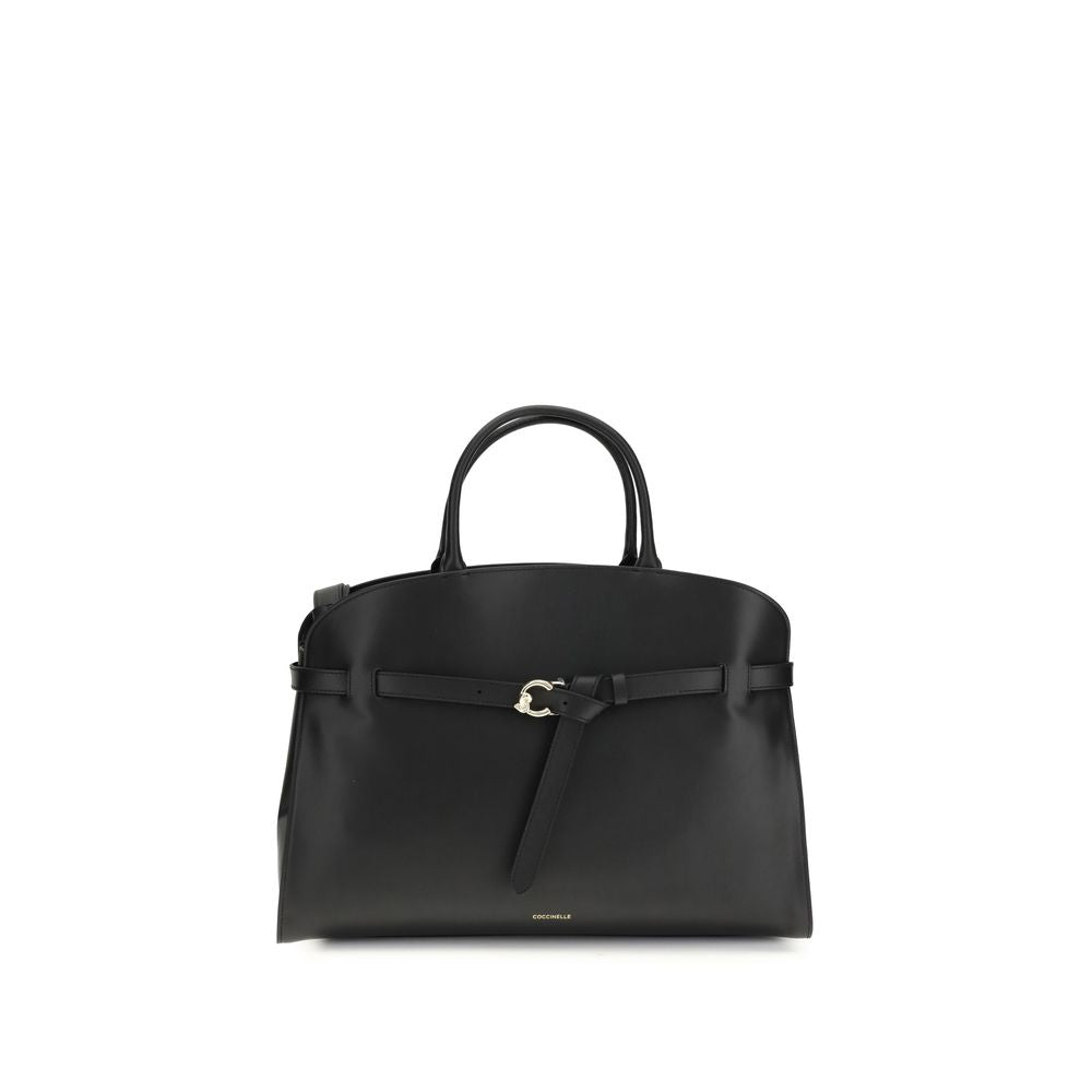 Black Calf Leather Bos Taurus Handbag - ventzia