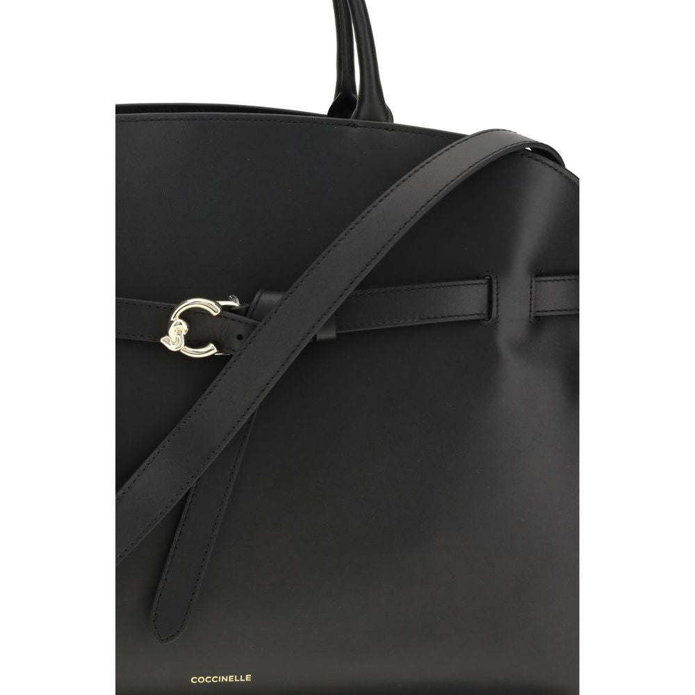 Black Calf Leather Bos Taurus Handbag - ventzia