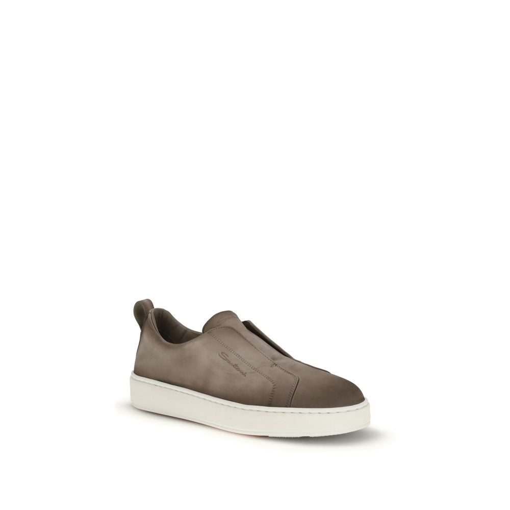 Beige Rubber Low Top Sneakers - ventzia