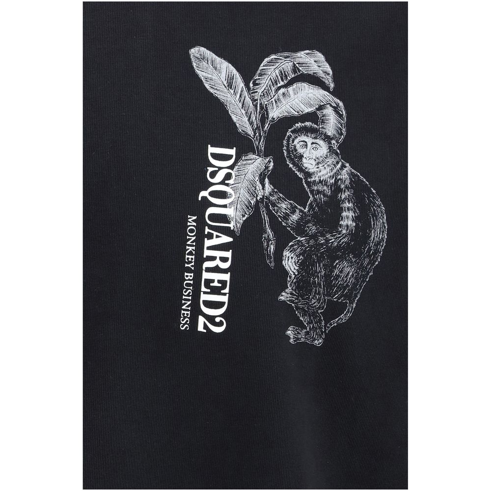 Black Cotton T-Shirt - ventzia