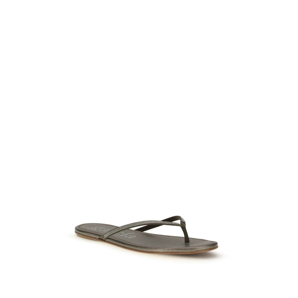 Bicolor Crystals Sandals - ventzia