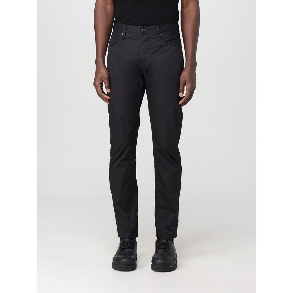 Black Cotton Casual Pants - ventzia