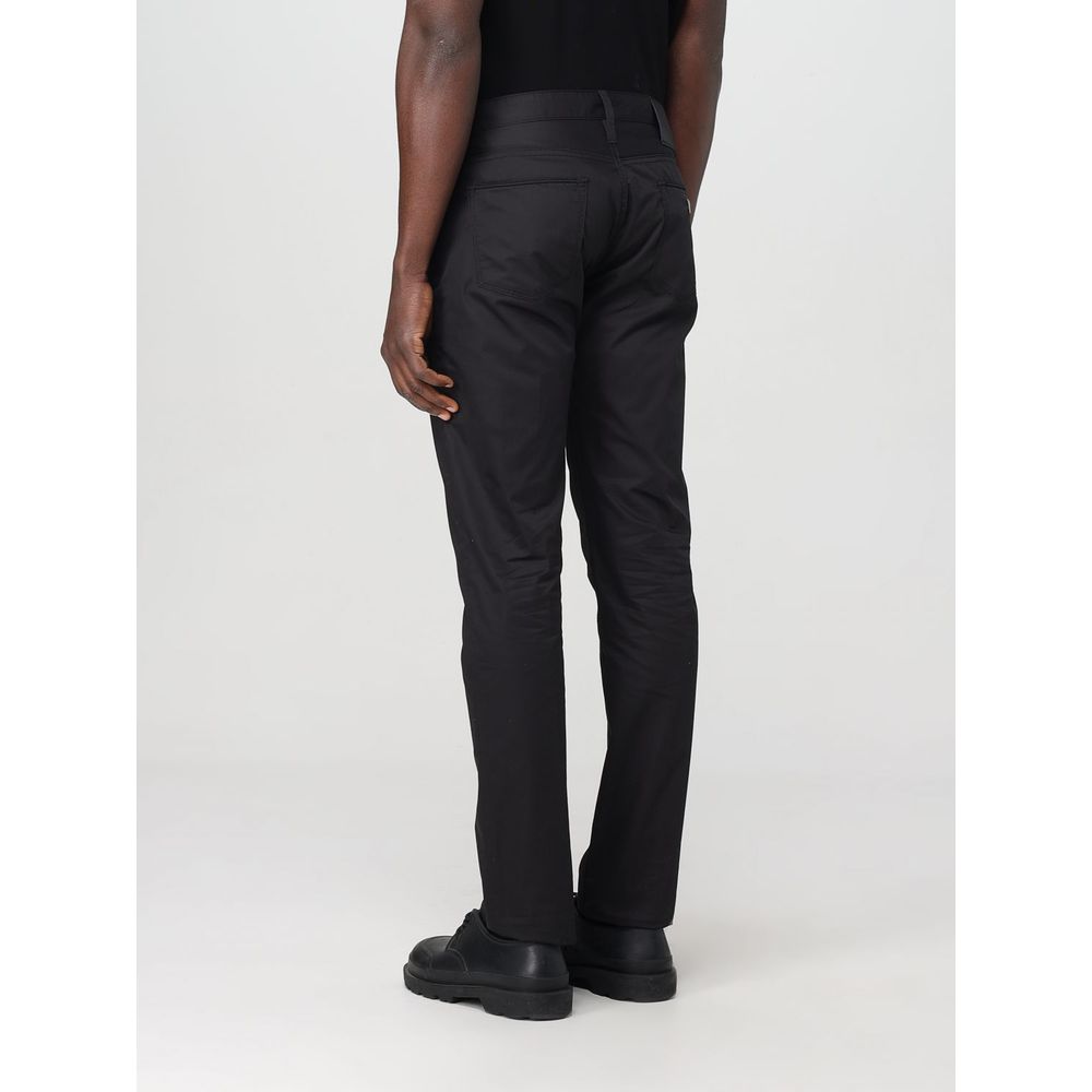 Black Cotton Casual Pants - ventzia