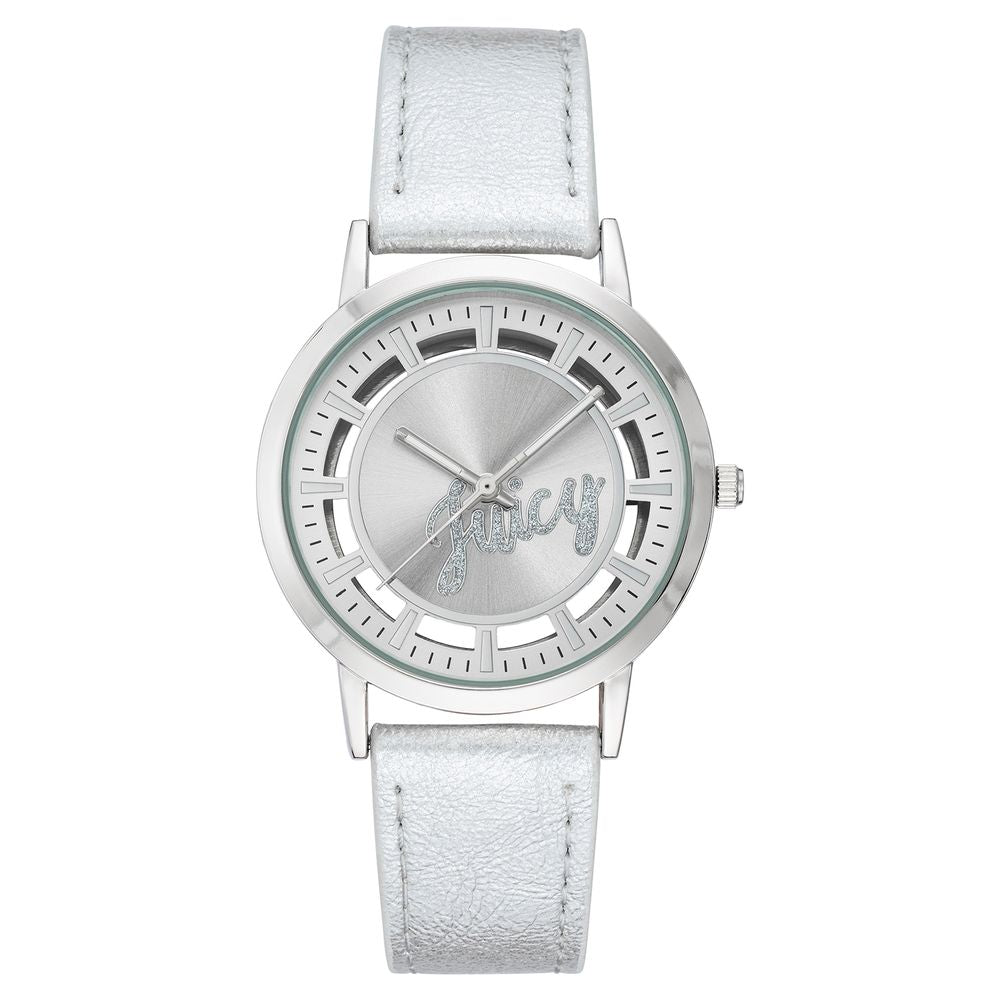 Silver Plastic Dress Watch - ventzia