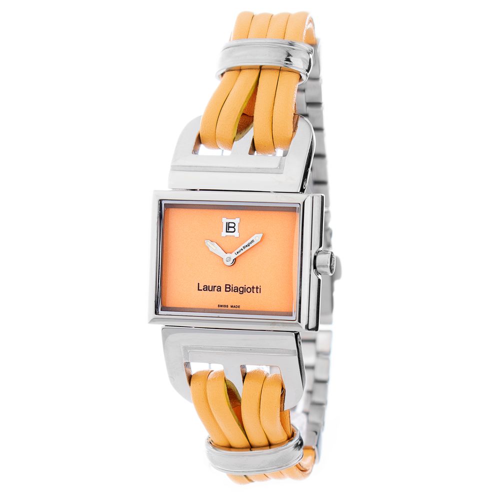 Orange Leather Lining Dress Watch - ventzia