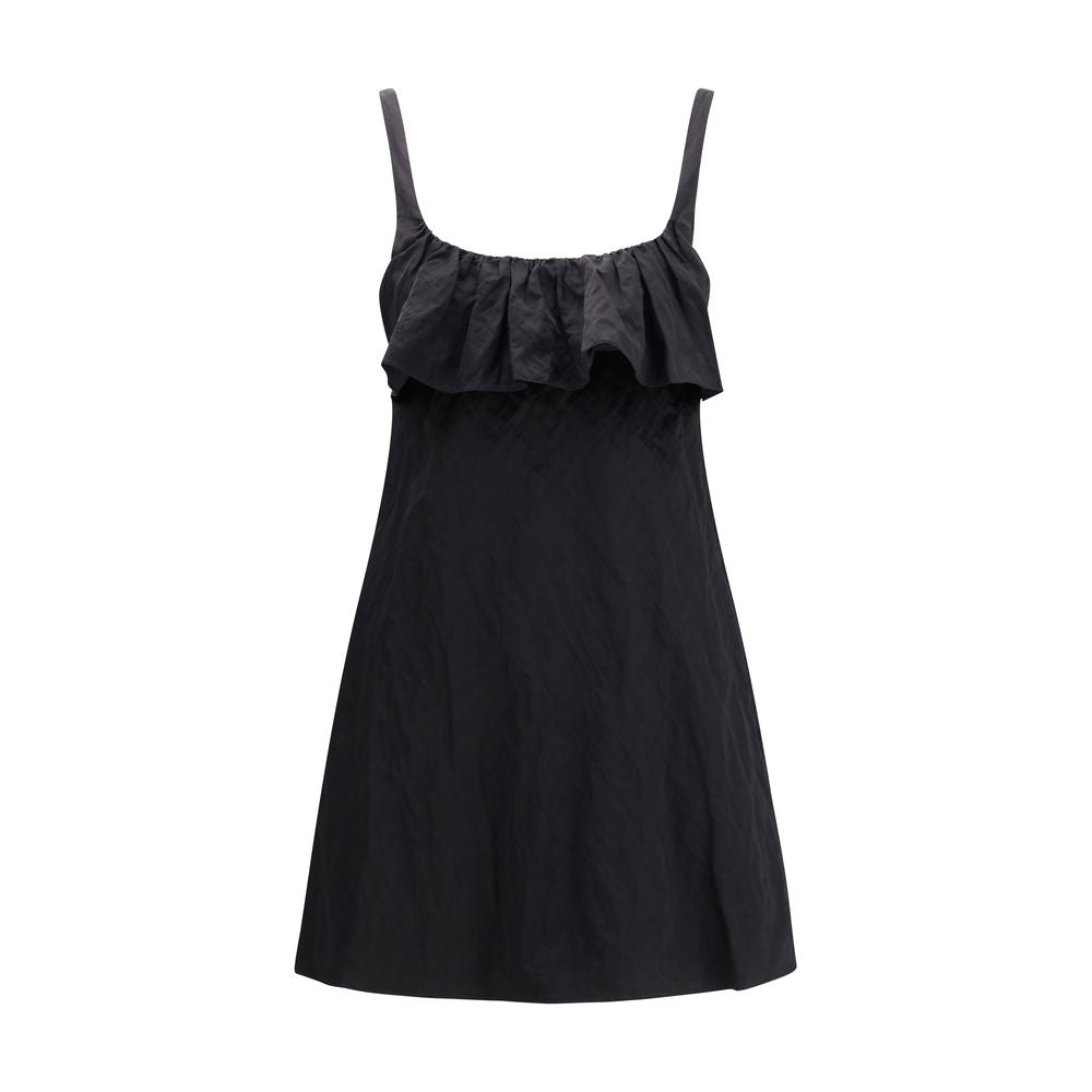 Black Cotton Casual Dress - ventzia