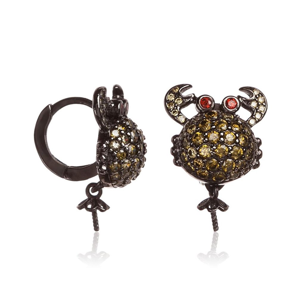 Black Silver Earrings - ventzia