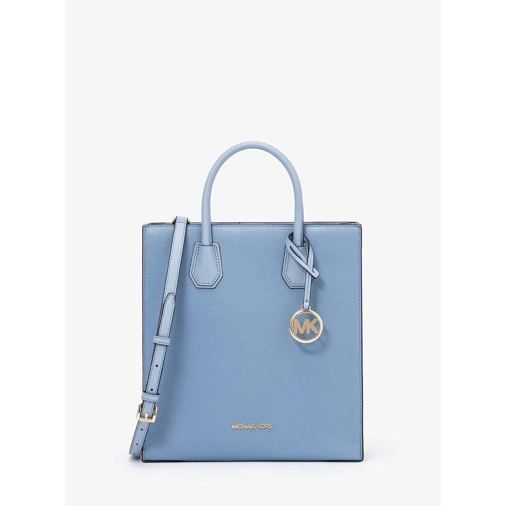 Blue Leather Handbag - ventzia