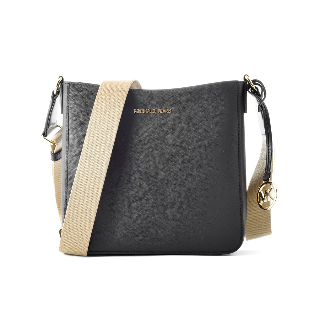 Black Canvas Crossbody Bag - ventzia