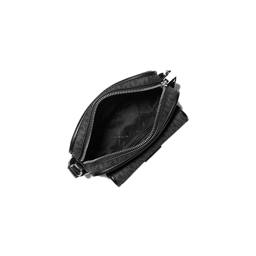 Black Canvas Crossbody Bag - ventzia