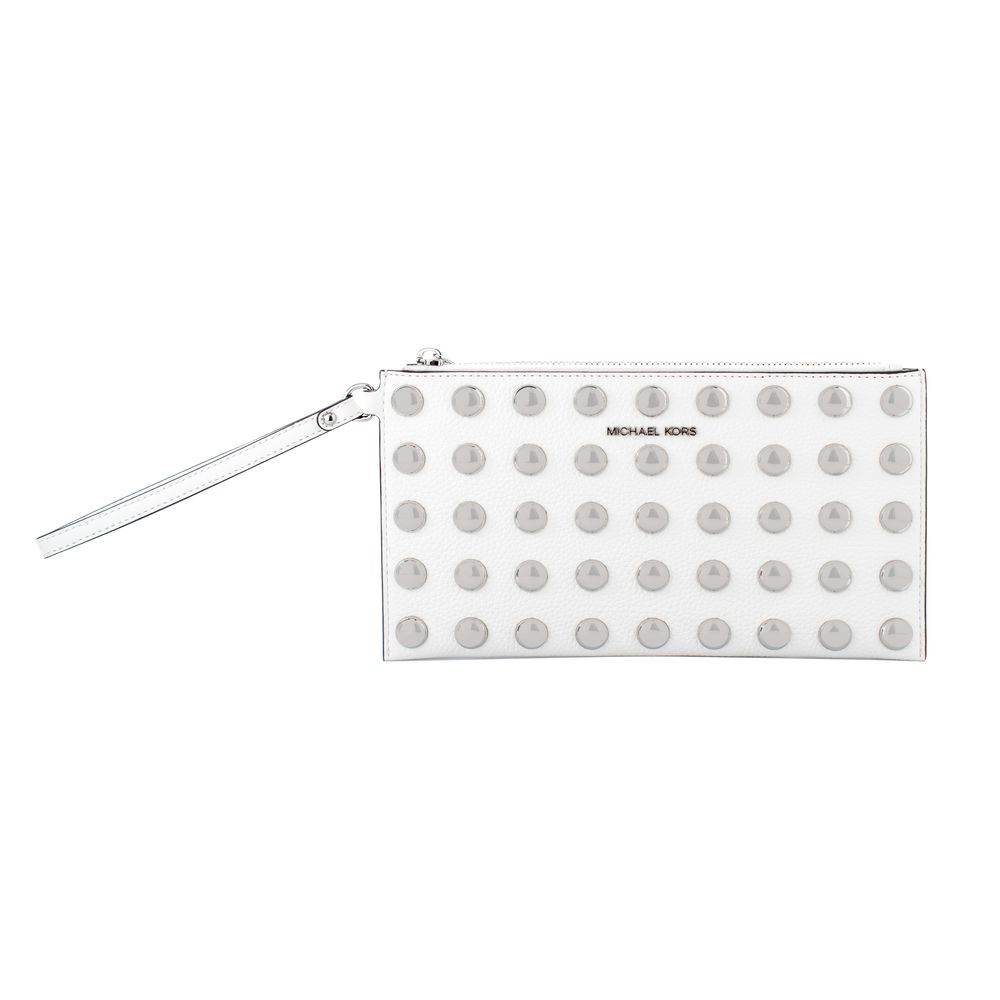 White Leather Clutch Bag - ventzia
