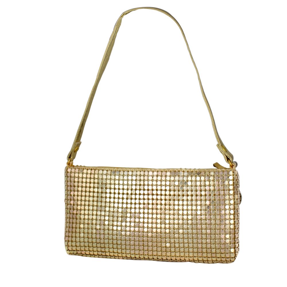 Gold Synthetic Handbag - ventzia