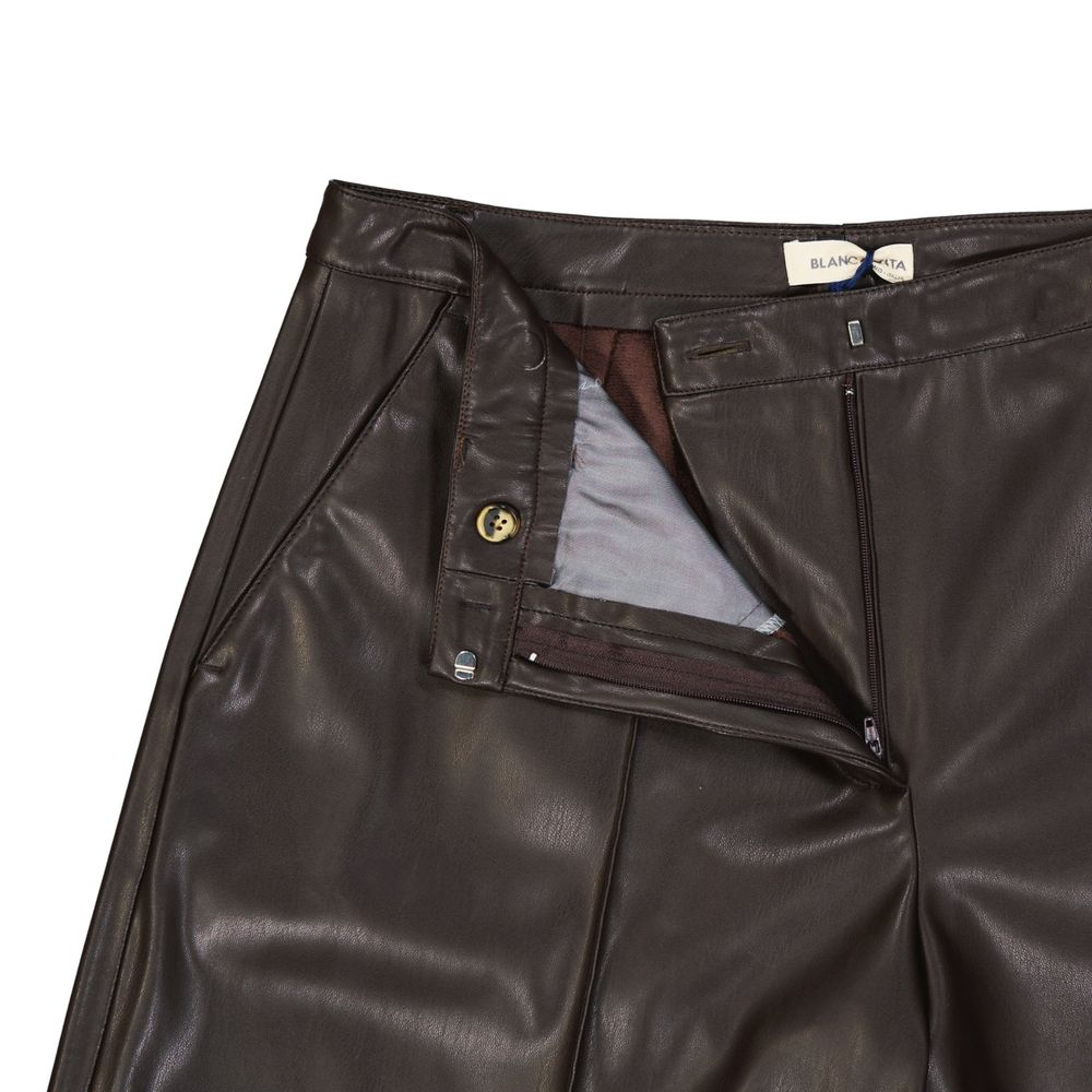 Brown Polyethylene Bermuda Shorts - ventzia