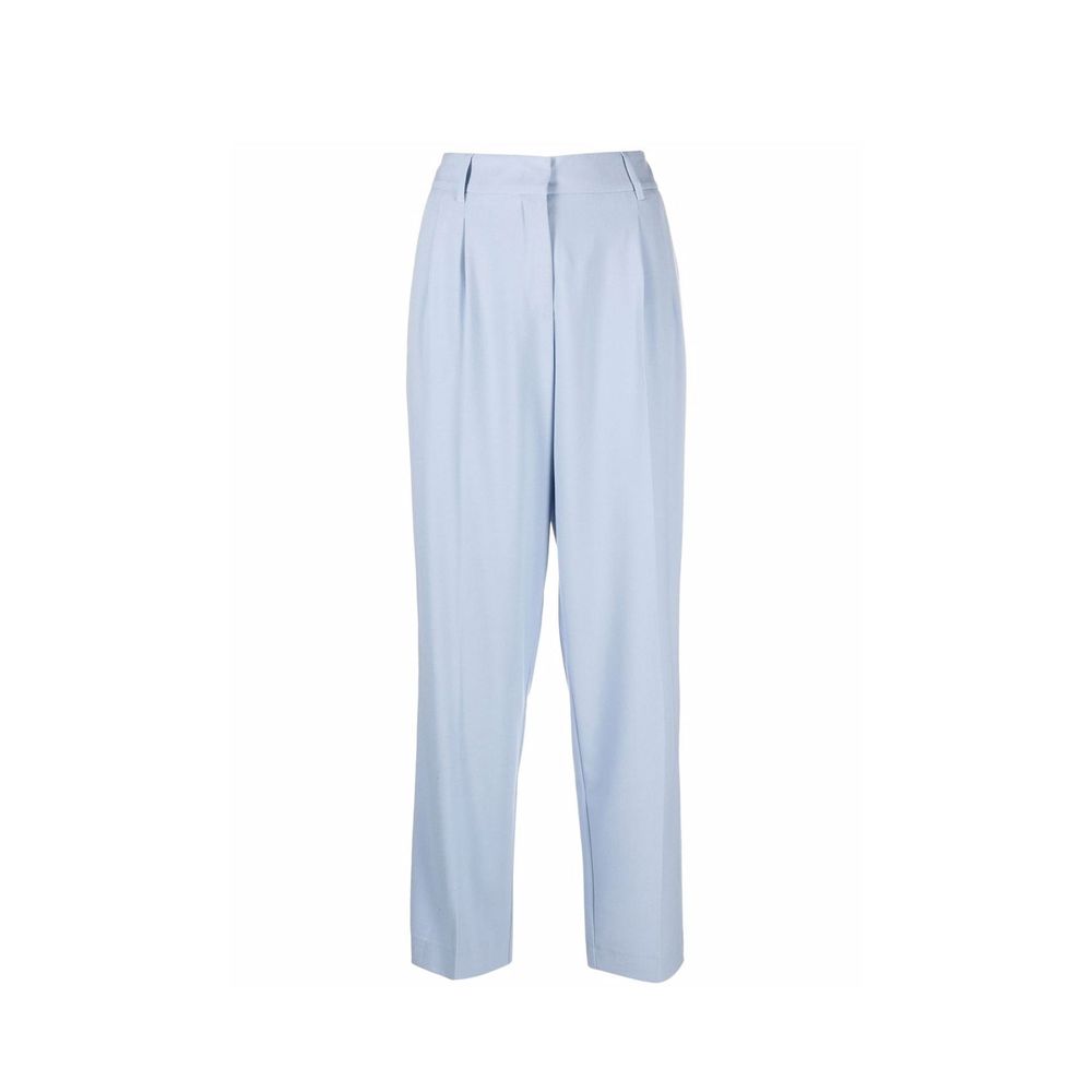 Blue Elastane Dress Pants - ventzia