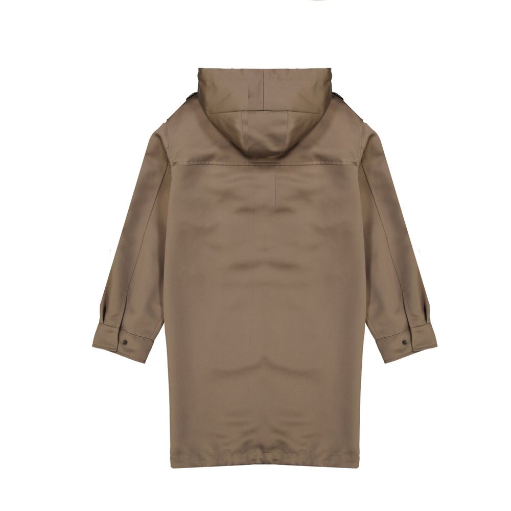 Brown Polyester Parka - ventzia