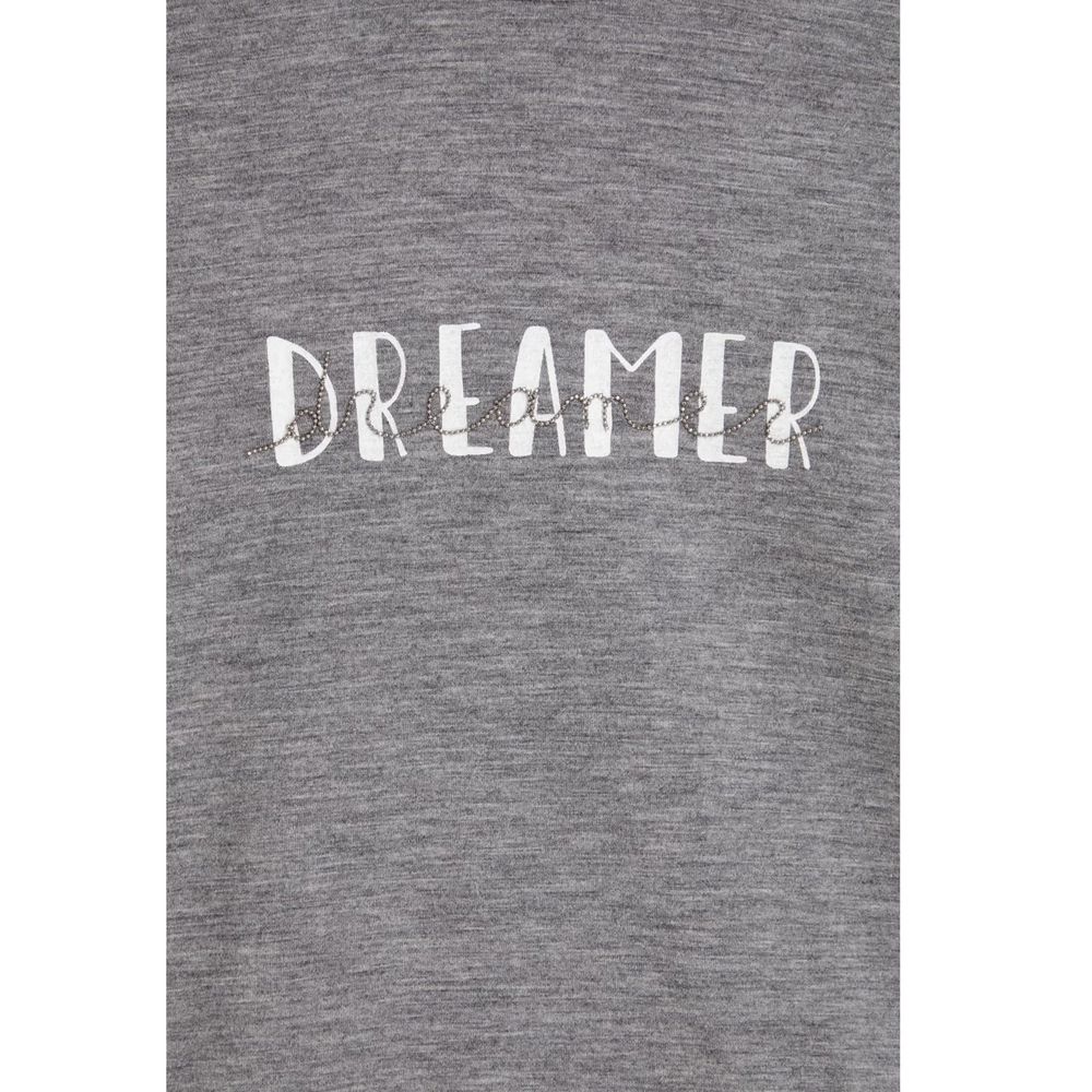 Gray Elastane T-Shirt - ventzia