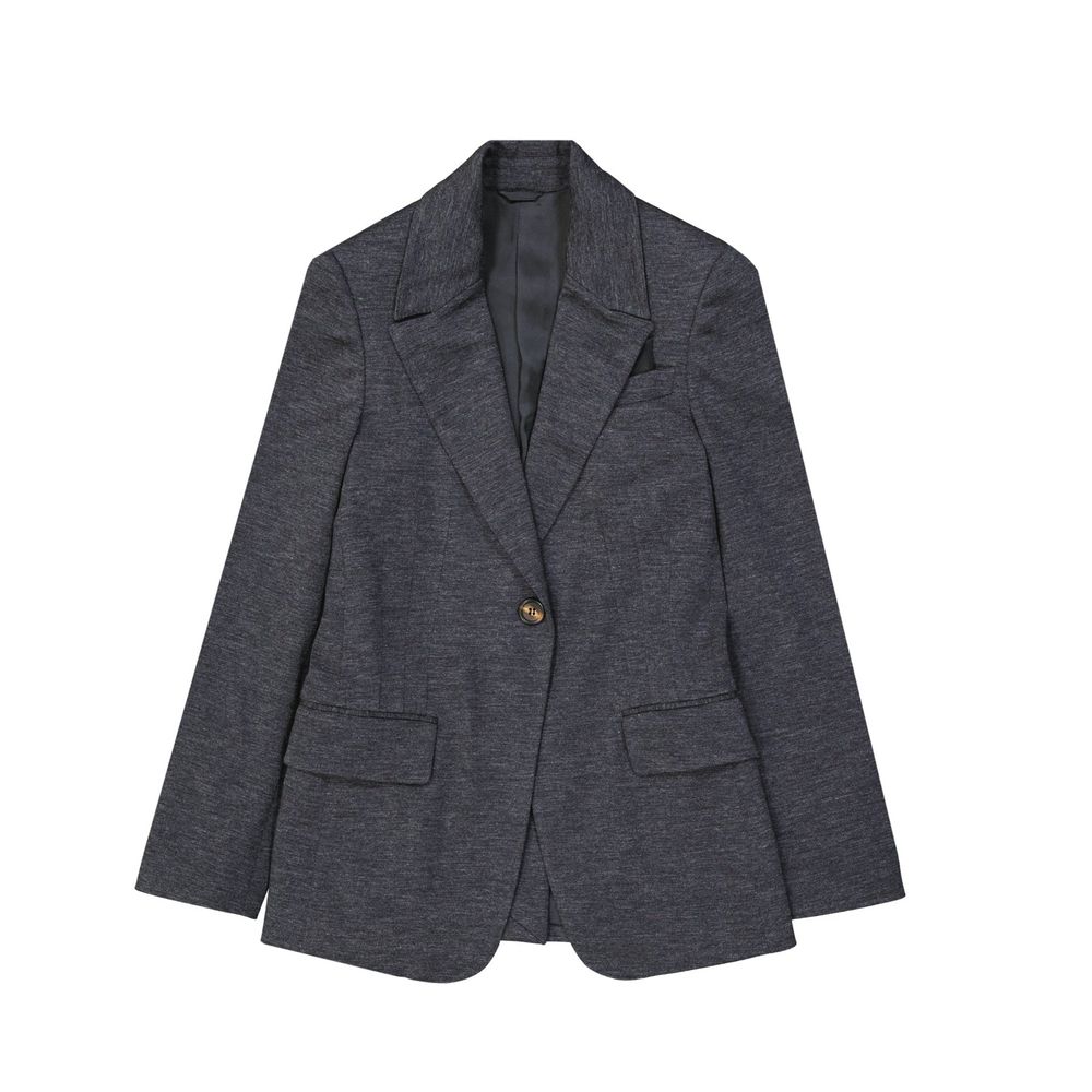 Gray Wool Blazer - ventzia