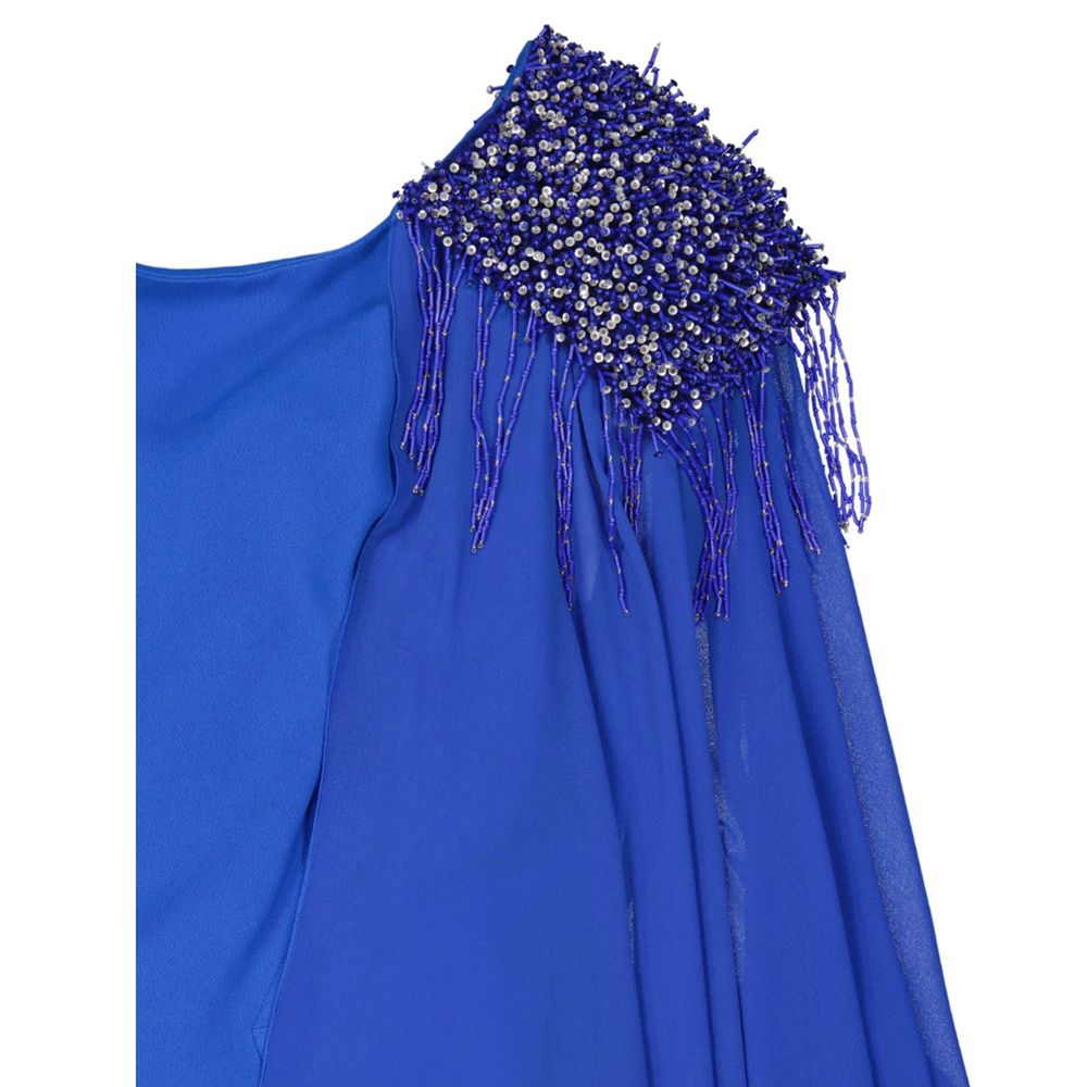Blue Acetate Cocktail Dress - ventzia