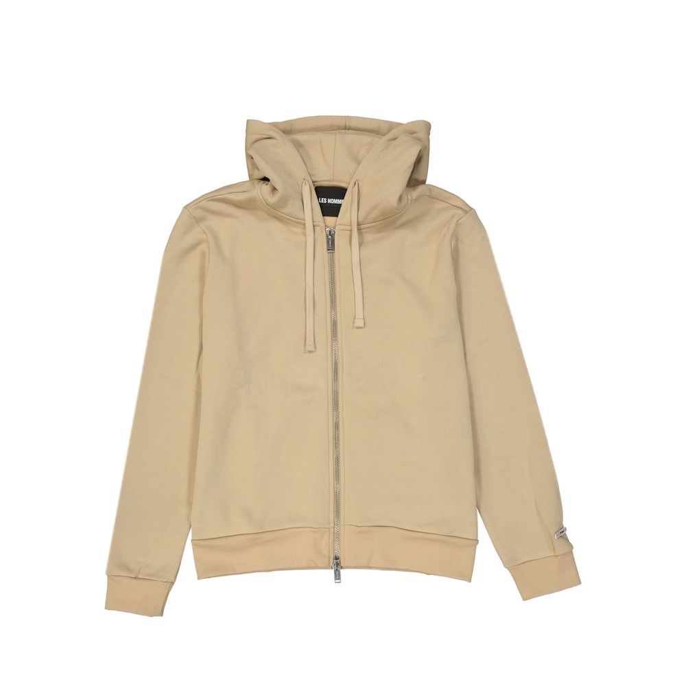 Beige Cotton Sweatshirt - ventzia