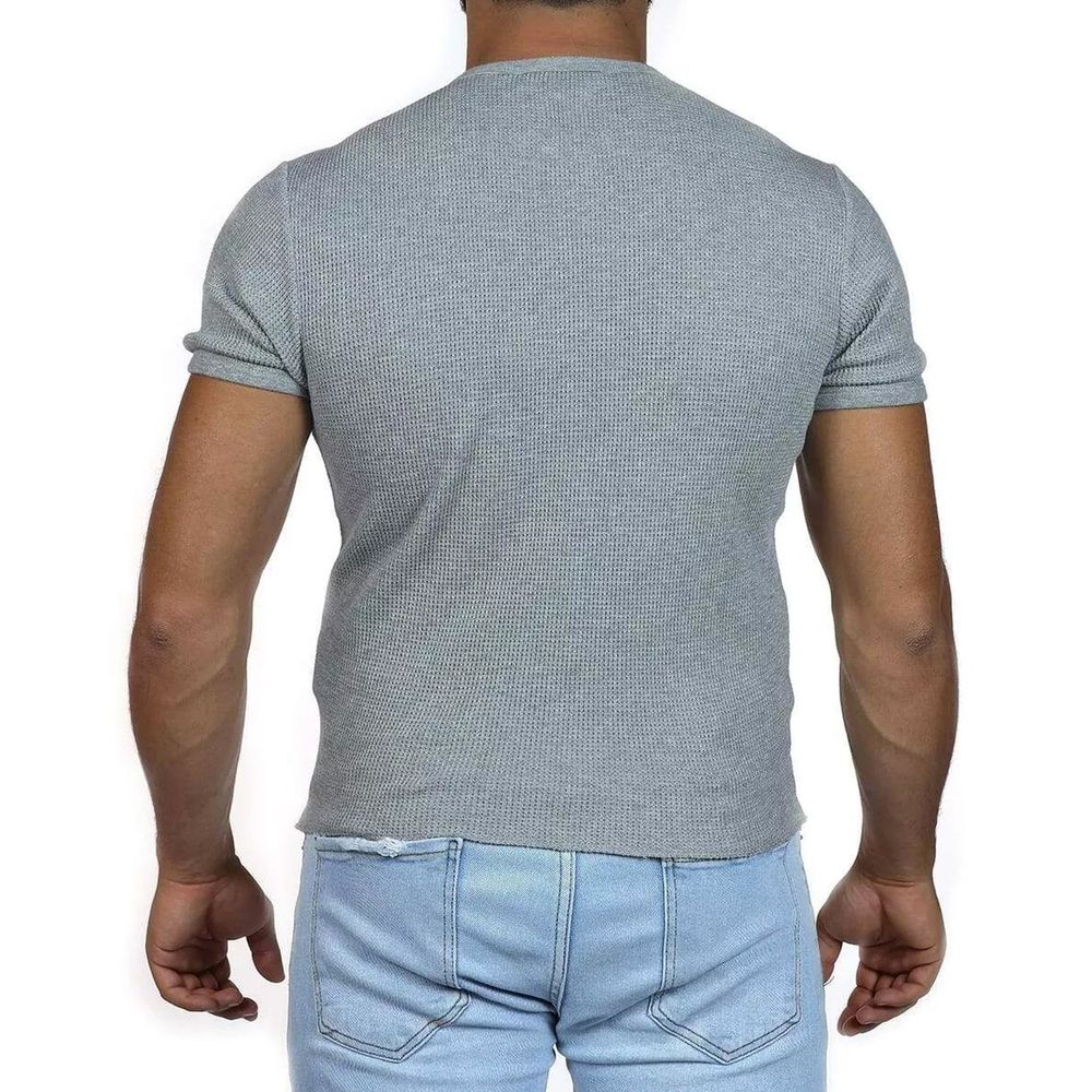 Gray Cotton T-Shirt - ventzia