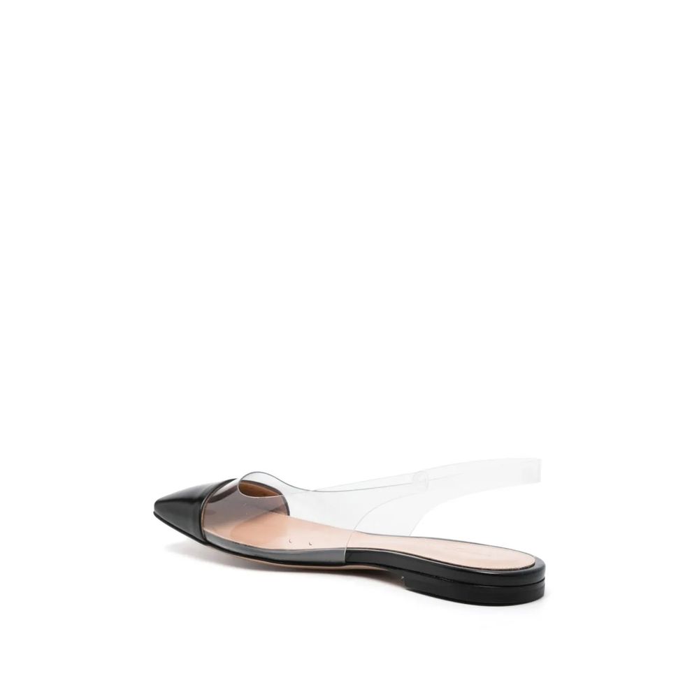 Black Plexiglass Ballet Flats - ventzia