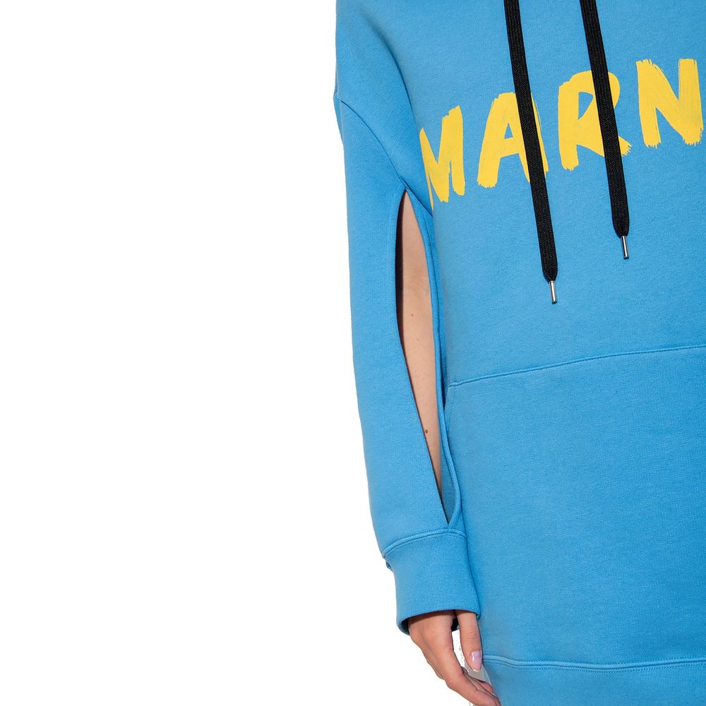 Blue Cotton Sweatshirt - ventzia
