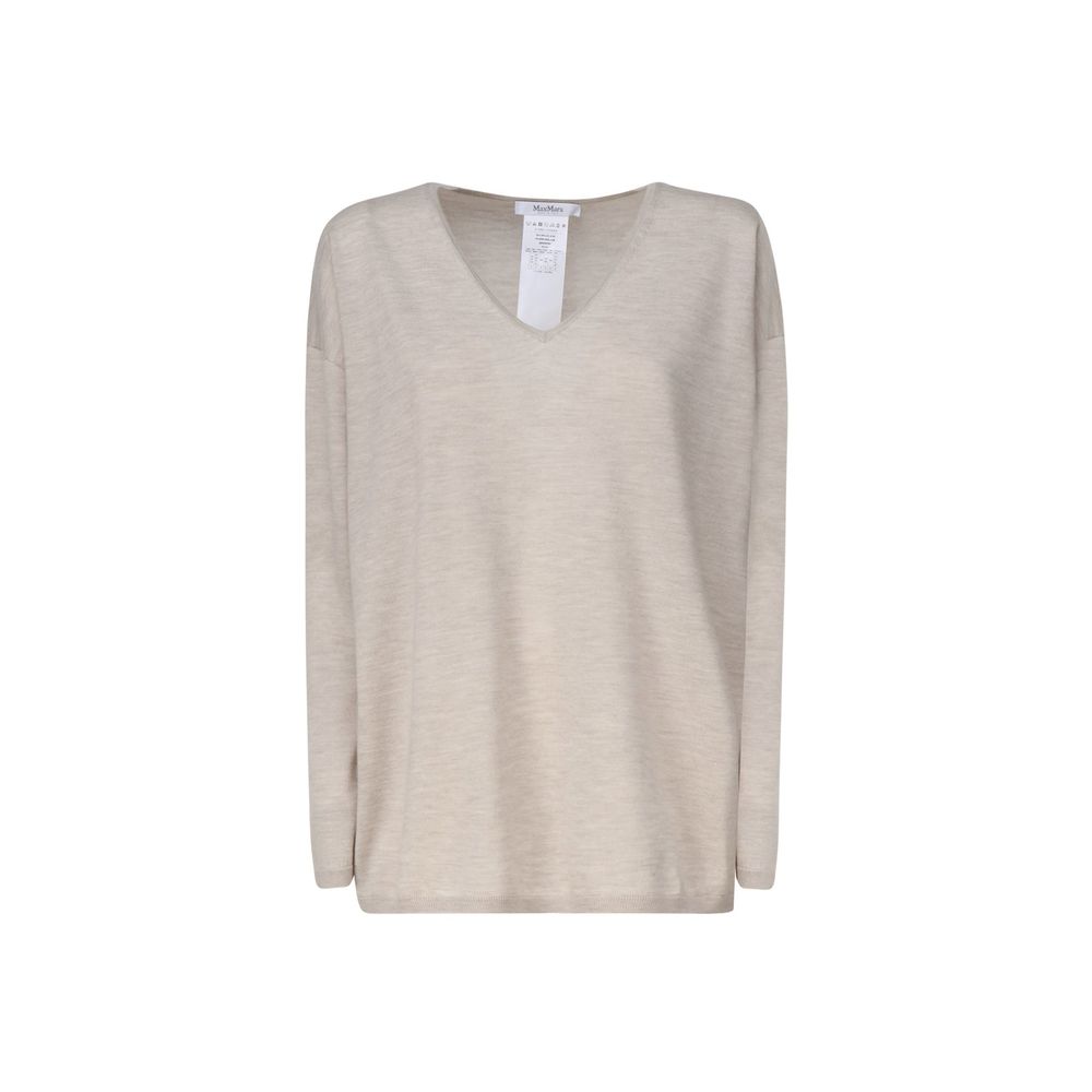 Beige Cashmere Sweater - ventzia