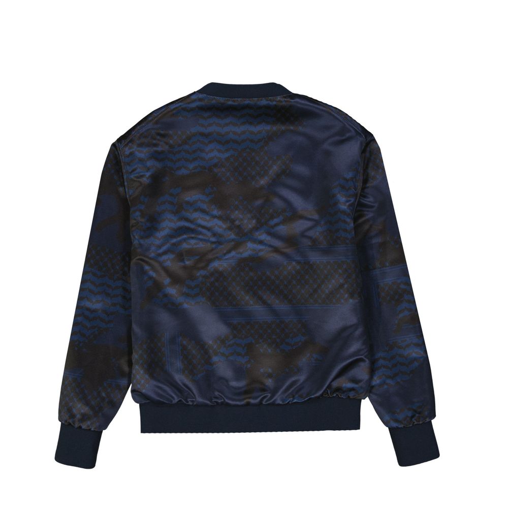 Blue Polyester Bomber - ventzia