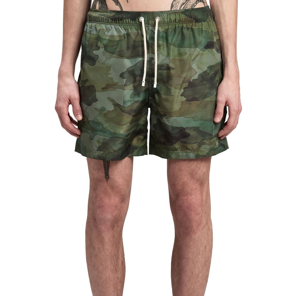 Bicolor Polyester Swim Shorts - ventzia