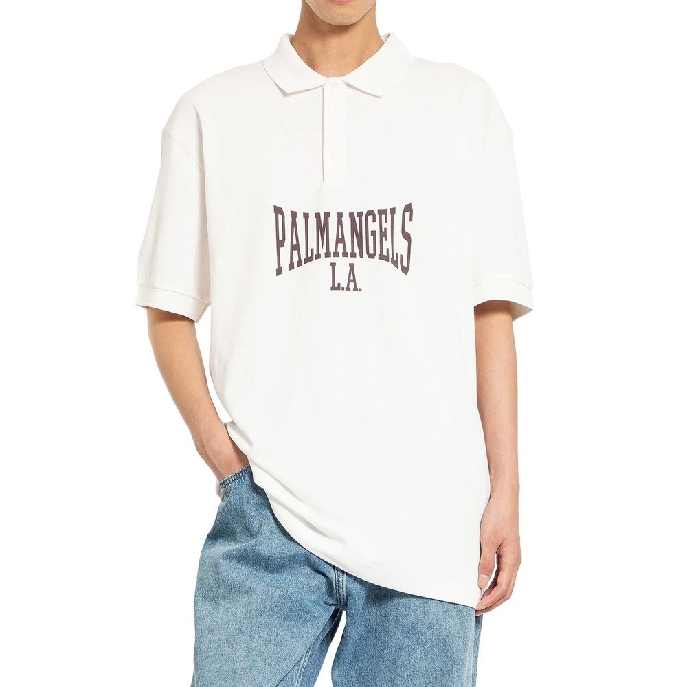 White Cotton Polo Shirt - ventzia