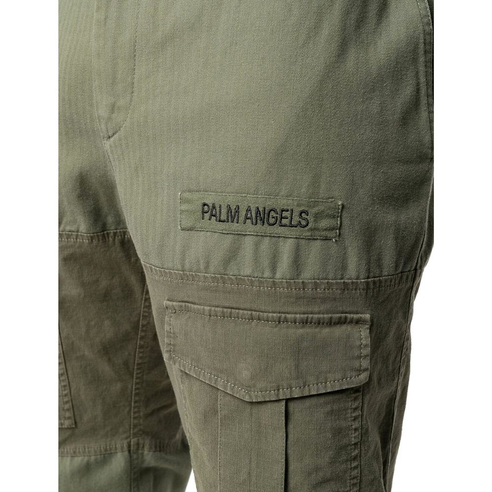 Bicolor Cotton Cargo Pants - ventzia