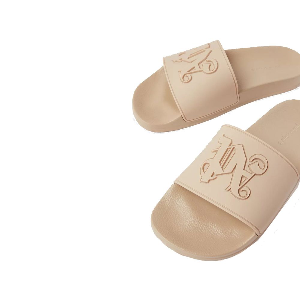 Beige Rubber Slides - ventzia