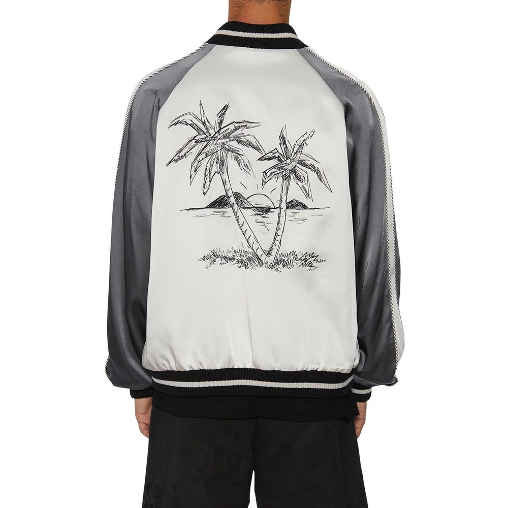 Gray Acetate Bomber - ventzia