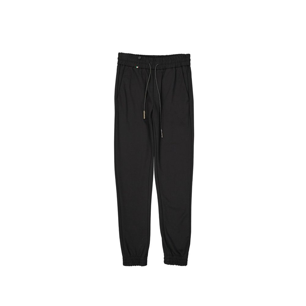 Black Elastane Joggers (Workout Pants) - ventzia
