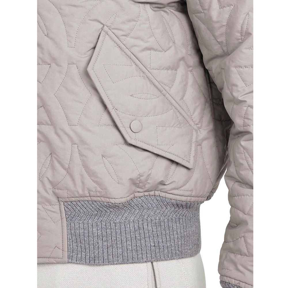 Gray Polyester Bomber - ventzia