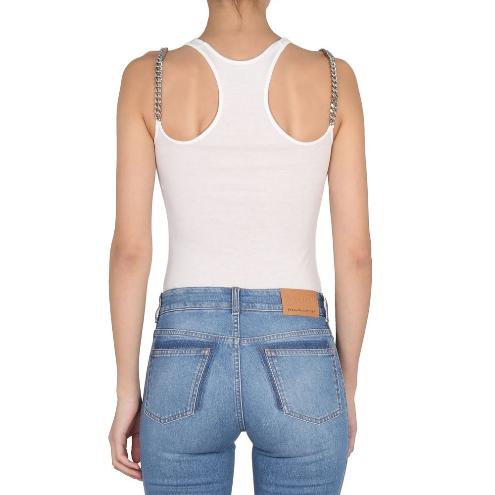 White Cotton Tank Tops - ventzia