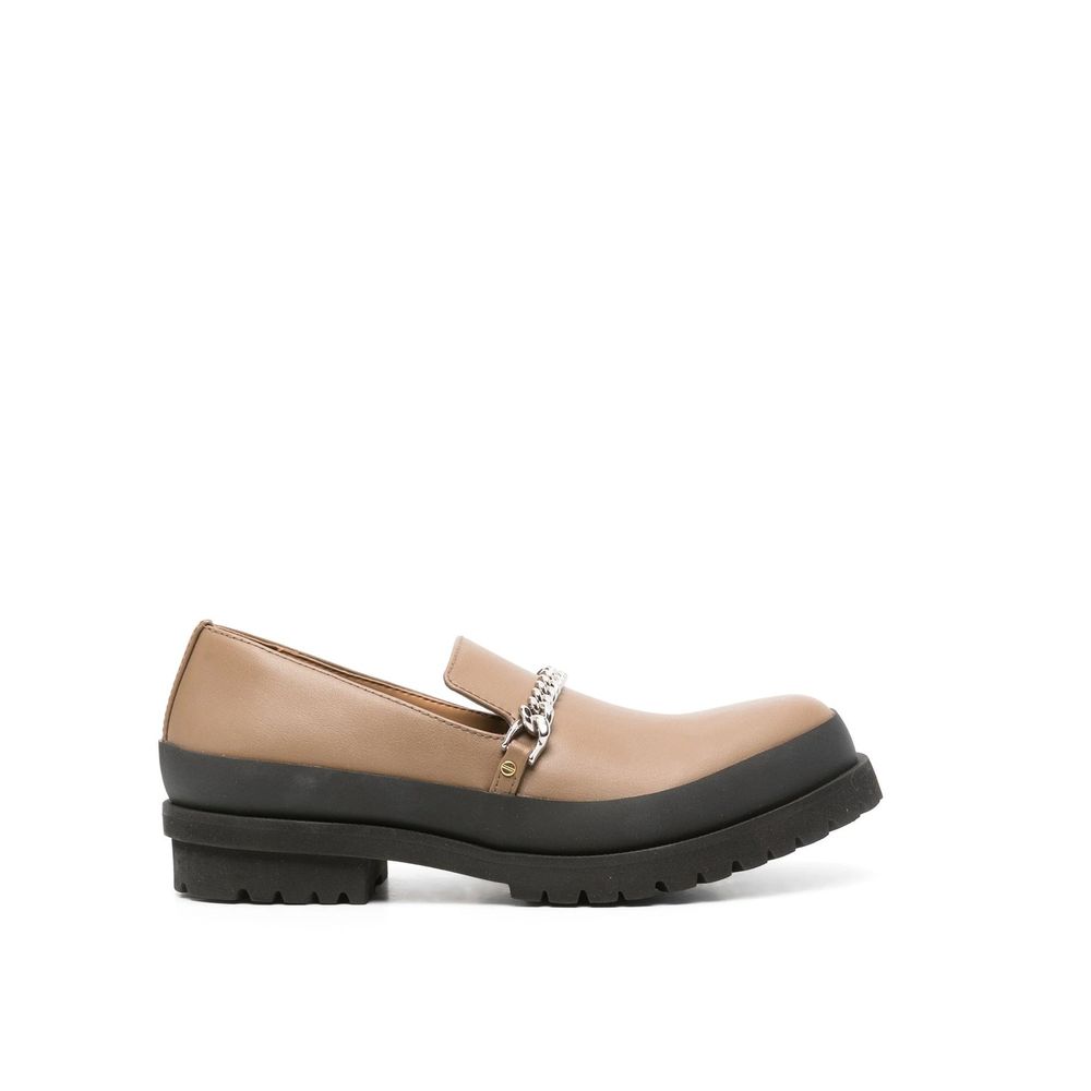 Brown Vegan Leather Slip-On Loafers - ventzia