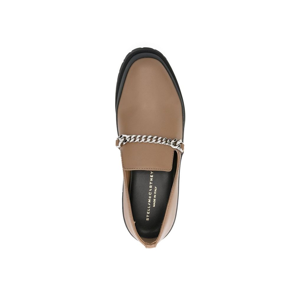 Brown Vegan Leather Slip-On Loafers - ventzia