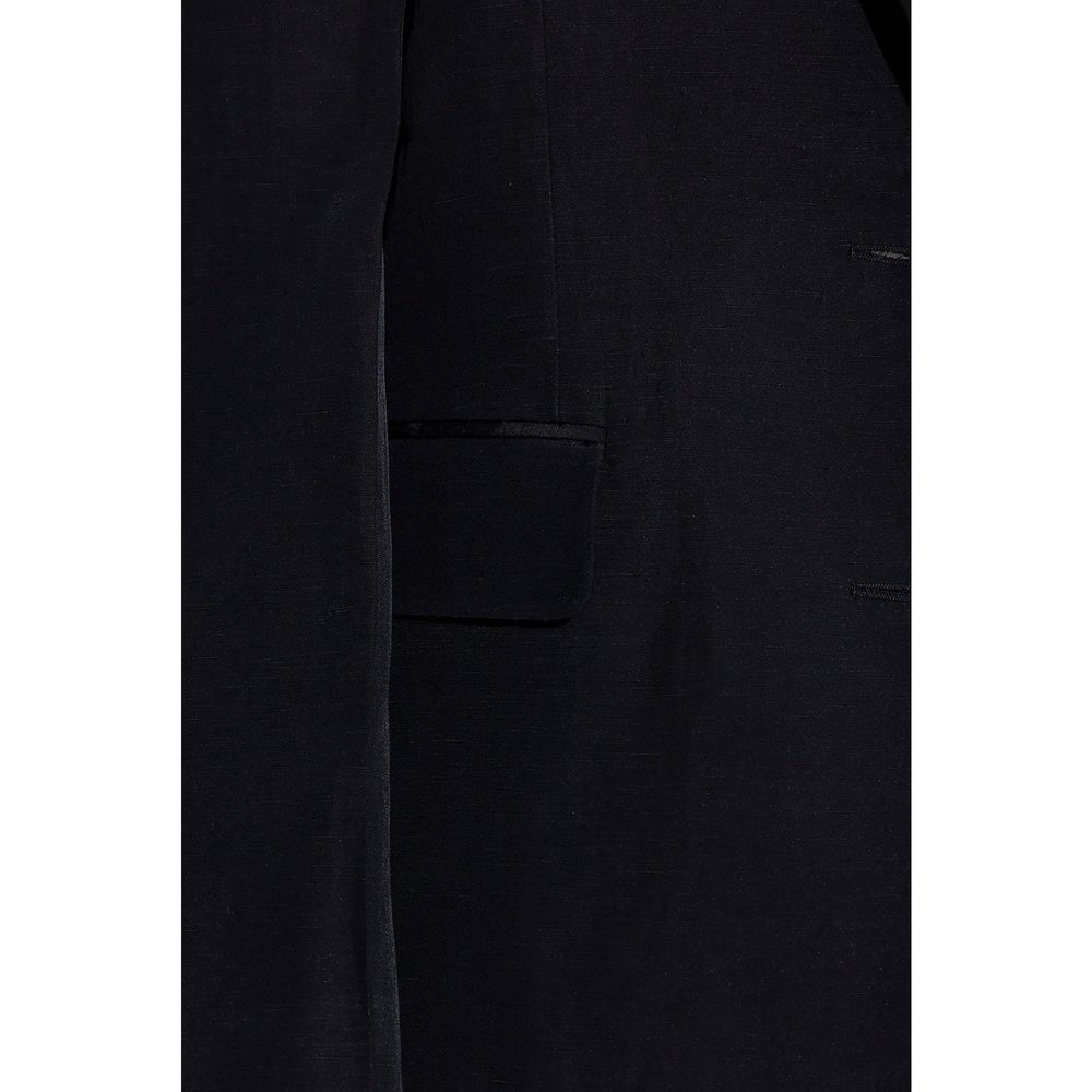 Black Viscose Blazer - ventzia