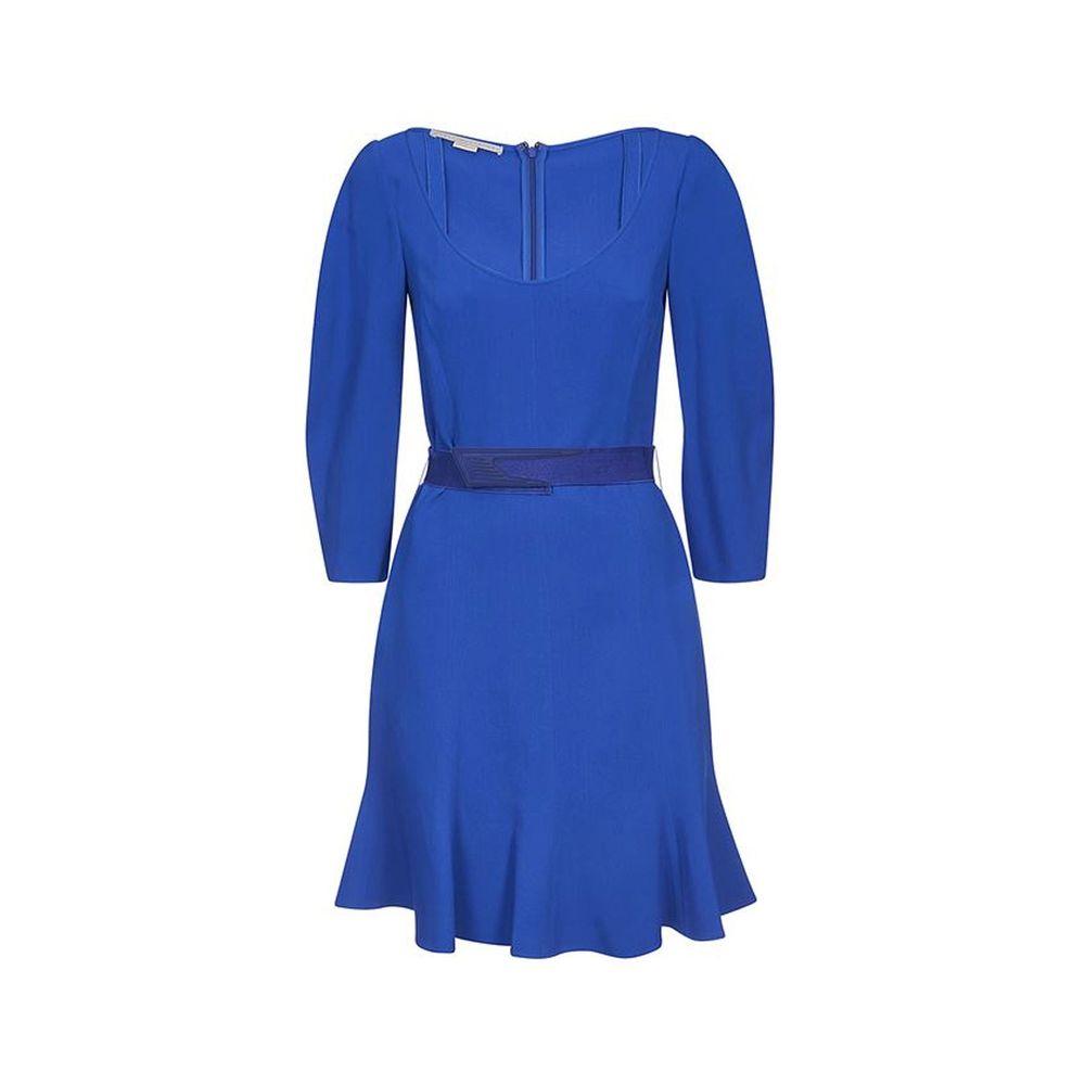 Blue Viscose Casual Dress - ventzia