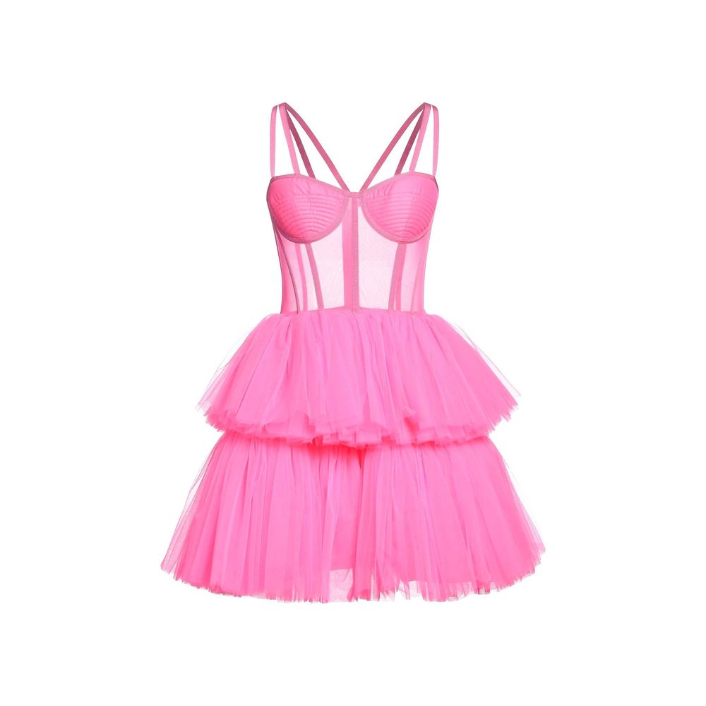 Multicolor Cotton Cocktail Dress - ventzia