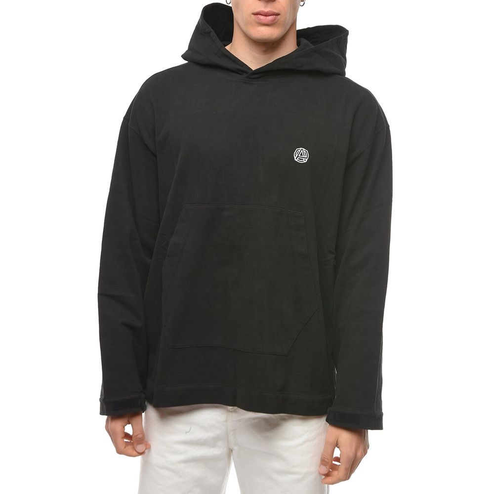 Black Cotton Sweatshirt - ventzia
