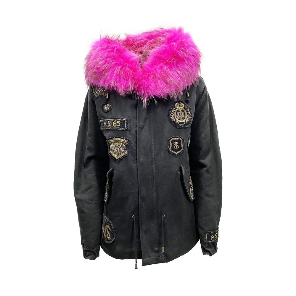 Black Cotton Parka - ventzia